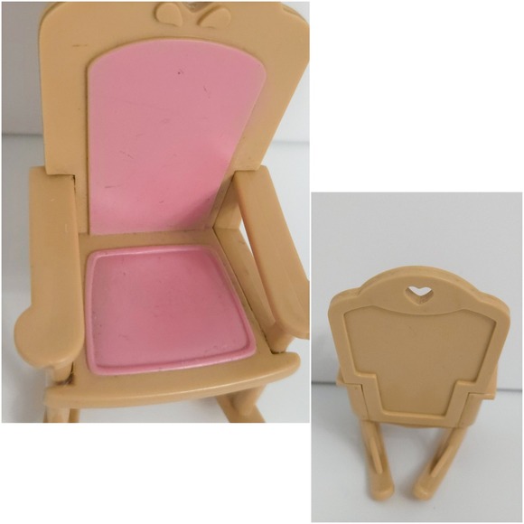 Fisher Price Vintage 90s Loving Family Pink Baby Nursery Dollhouse Furniture - Picture 4 of 9